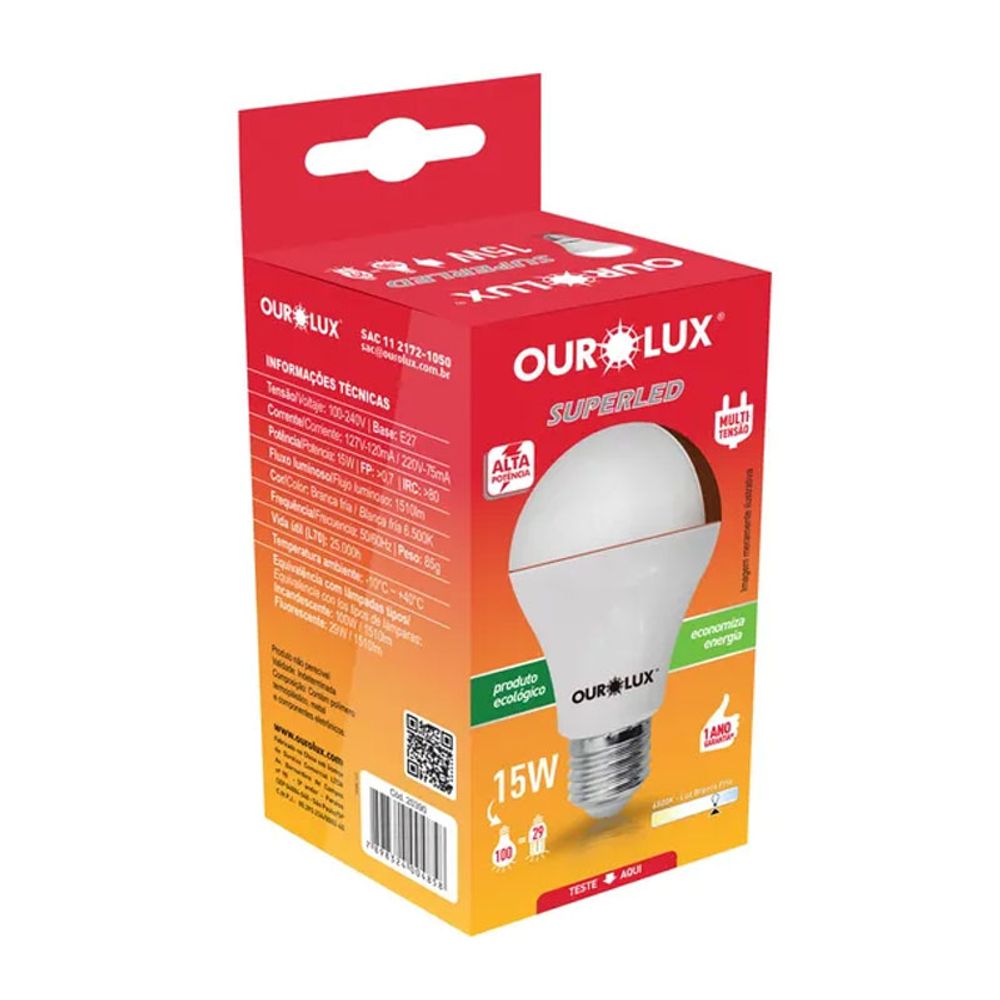 LAMP-SUPERLED-OURO-15W-BIV-6500K