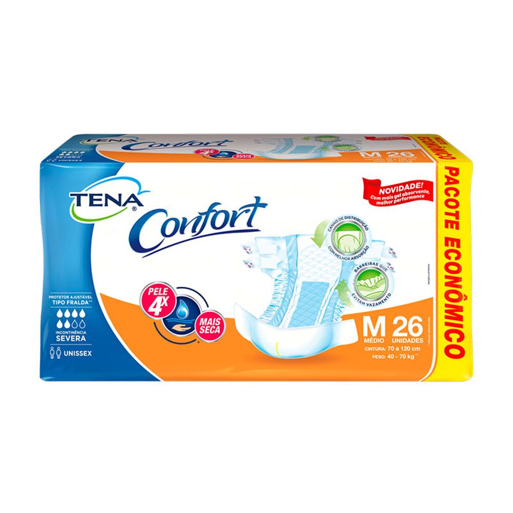 FRALDA-DESC-TENA-CONFORT-M-26UN