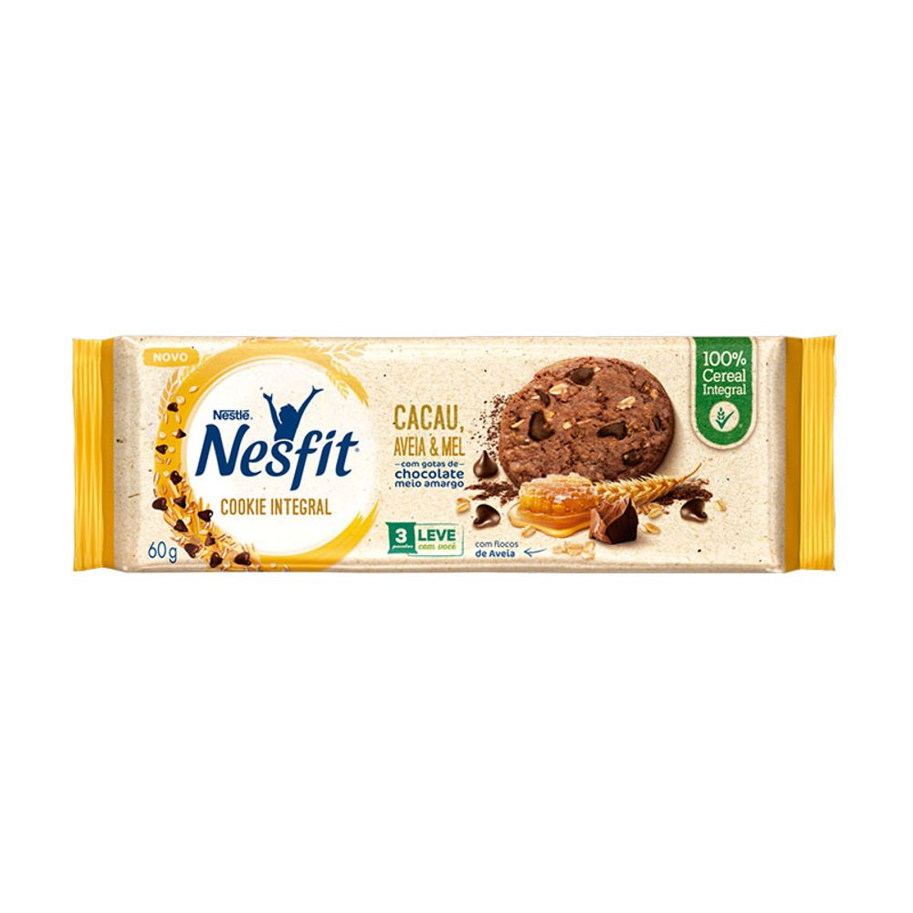 BISC-COOKIE-NESFIT-CACAU-E-MEL-60G