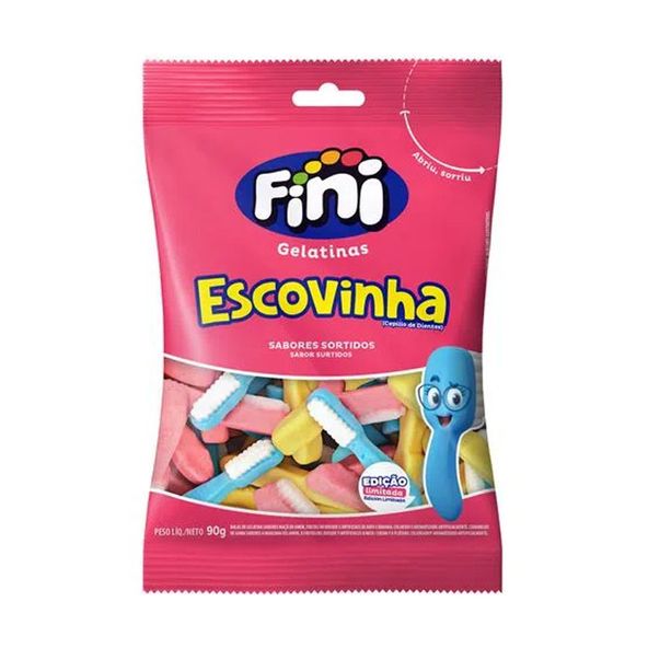 Bala Fini Escovinha 90g - Azul Atacarejo