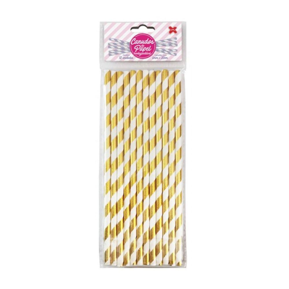 CANUDO-PAPEL-6X200MM-LIST-OURO-MET-12UN