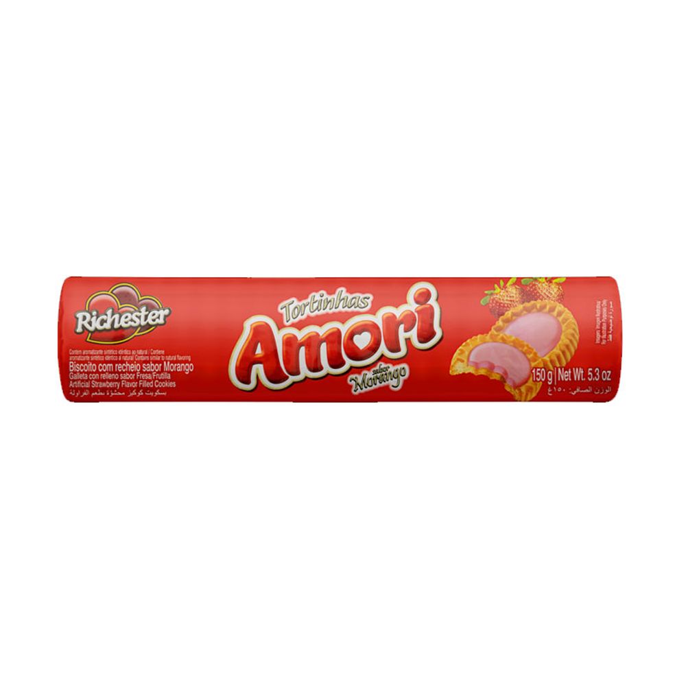 BISC-TORT-RECH-RICH-150G-AMORI-MORANGO