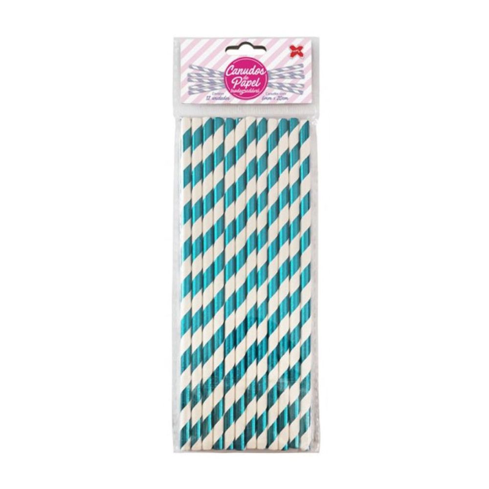 CANUDO-PAPEL-6X200MM-LIST-AZUL-MET-12UN
