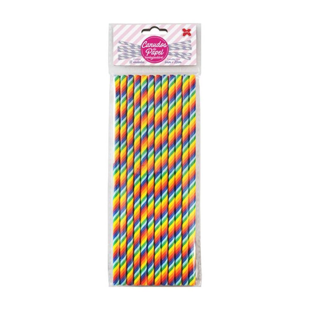 CANUDO-PAPEL-6X200MM-LIST-ARCO-IRIS-12UN