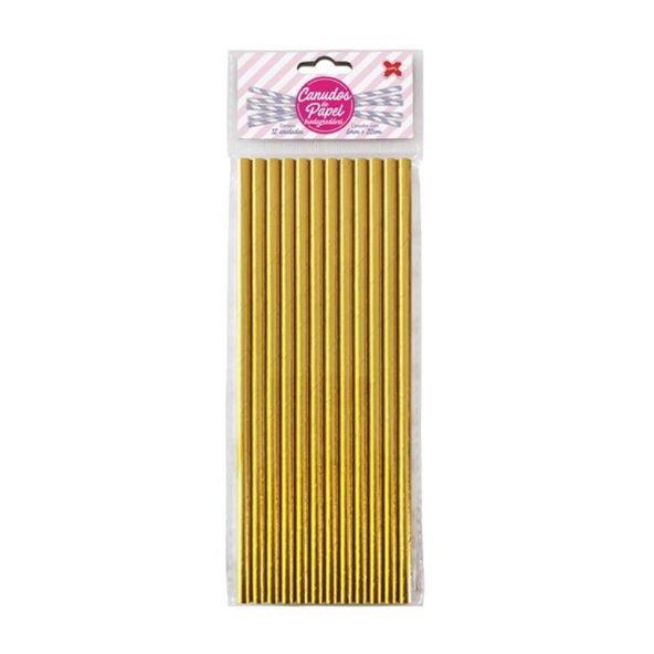 CANUDO-PAPEL-6X200MM-OURO-MET-12UN