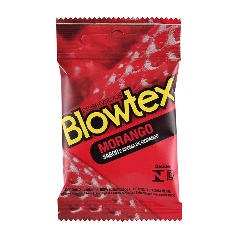 PRESERV-BLOWTEX-MORANGO-C-3UN