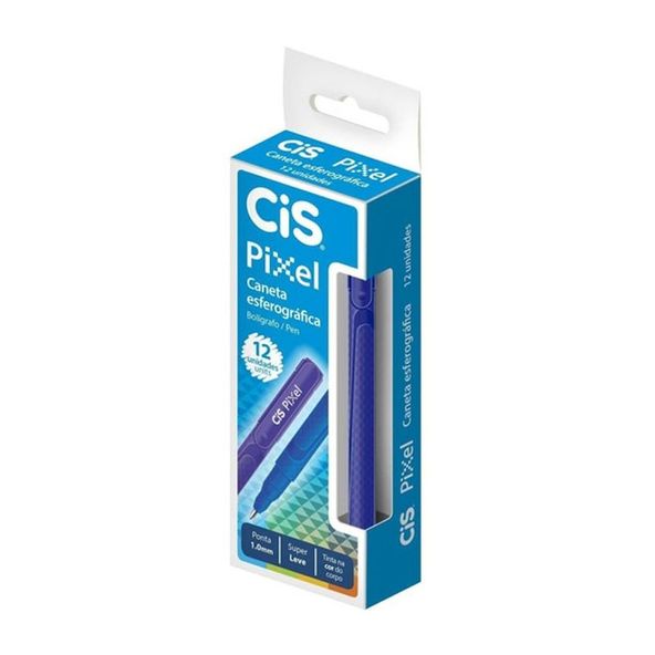 CANETA-ESFER-AZ-PIXEL-CIS-12U