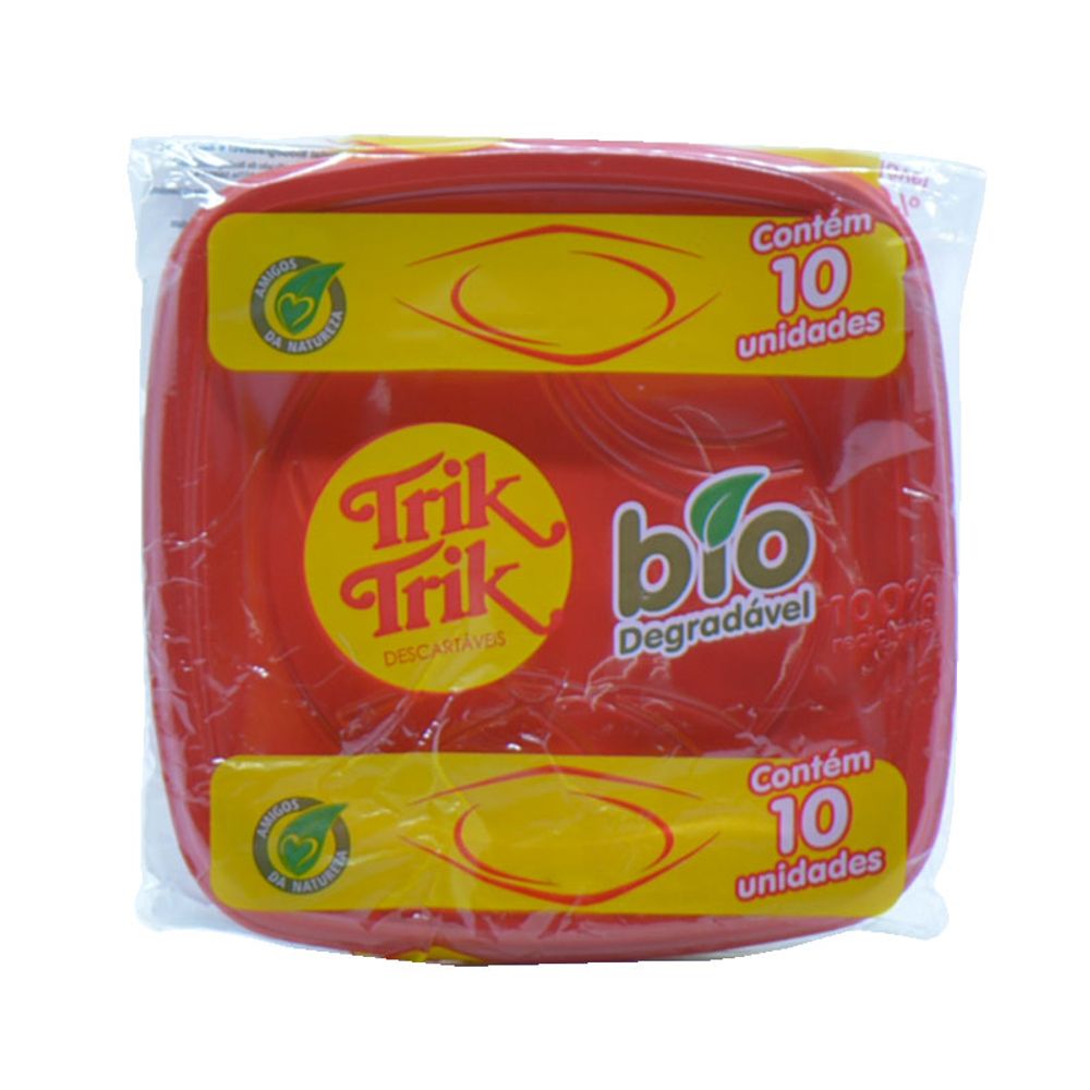 PRATO-QUADR-BIODEGRAD-TRIK-15CM-VERMELHO