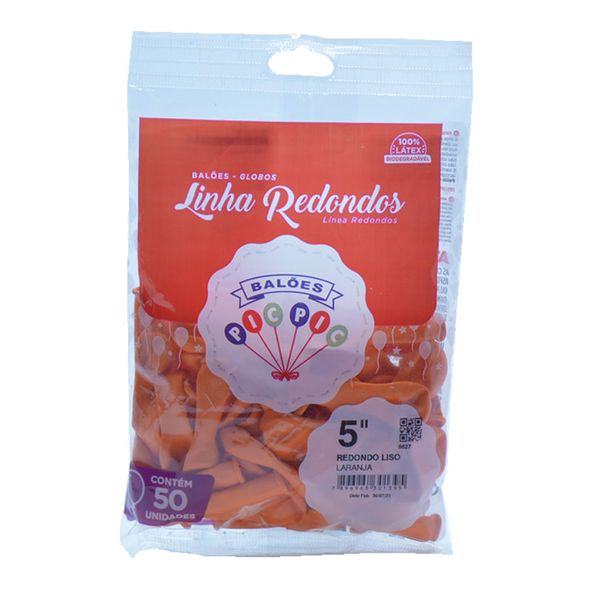 BALAO-PIC-PIC-5-RED-LARANJA-50UN