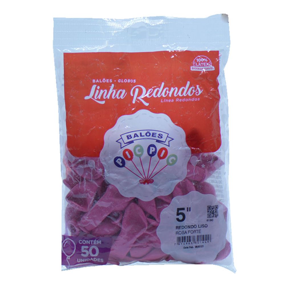 BALAO-PIC-PIC-5-RED-ROSA-FORTE-50UN