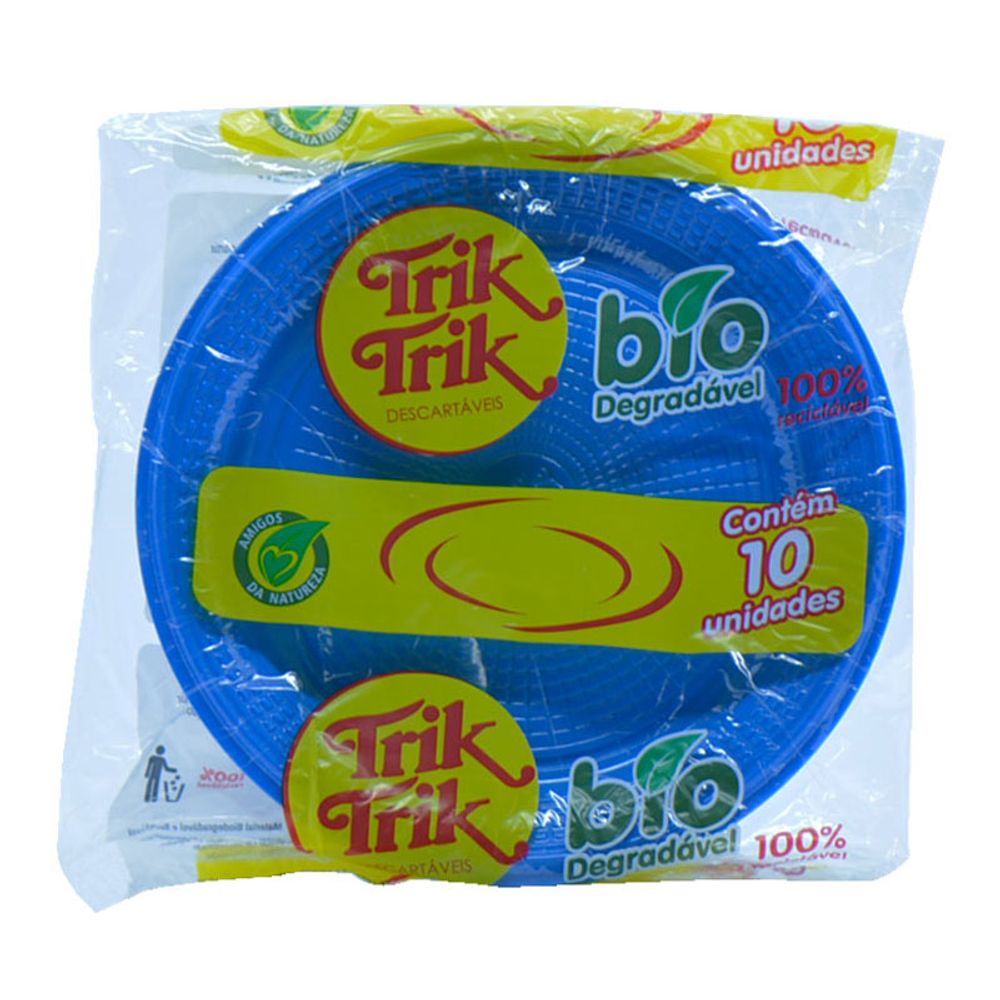 PRATO-BIODEGRAD-TRIK-18CM-AZ-10UN