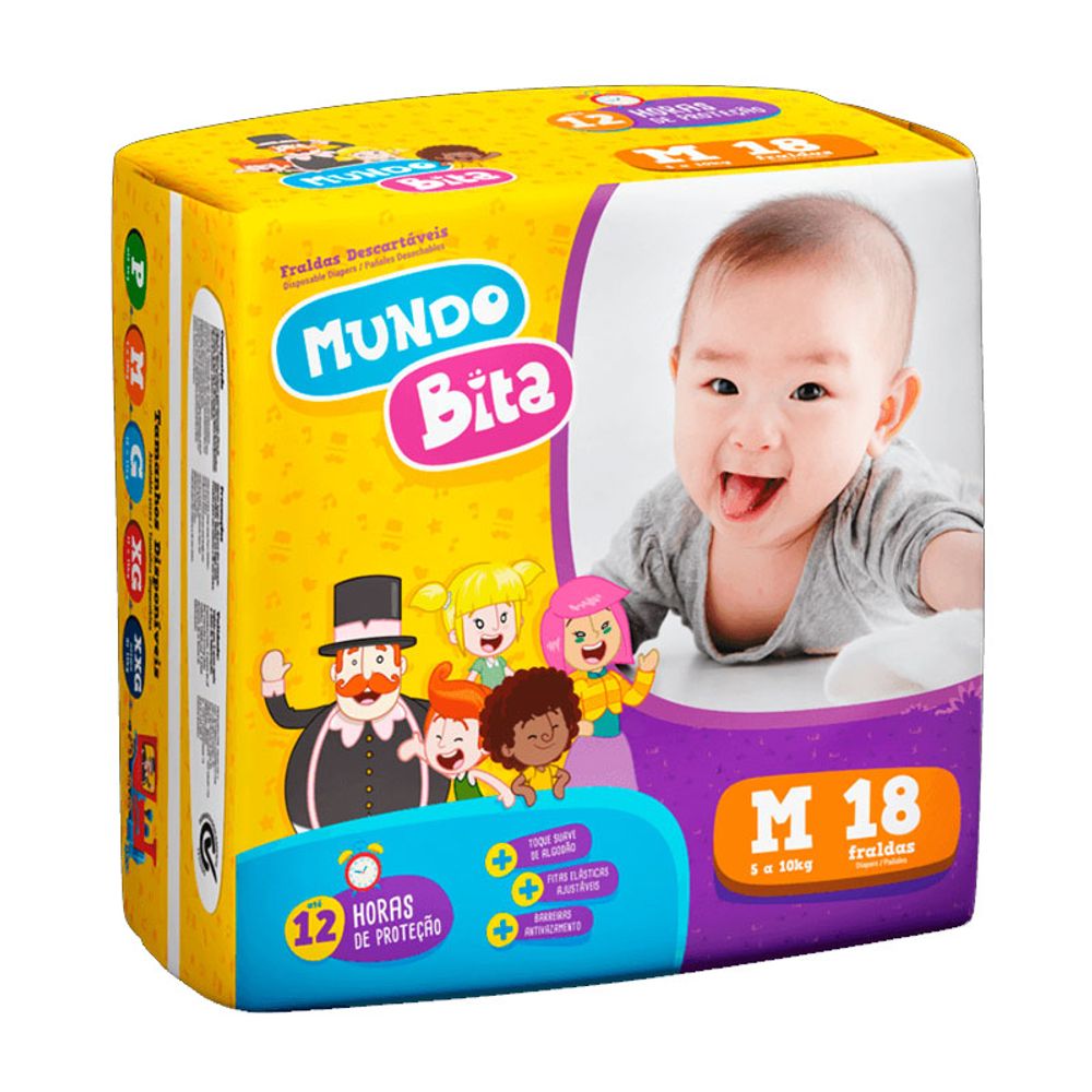 FRALDA-MUNDO-BITA-JUMBINHO-M-1X18UN