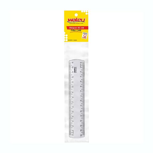 REGUA-WALEU-15CM-CR-NEW-LINE-1UN