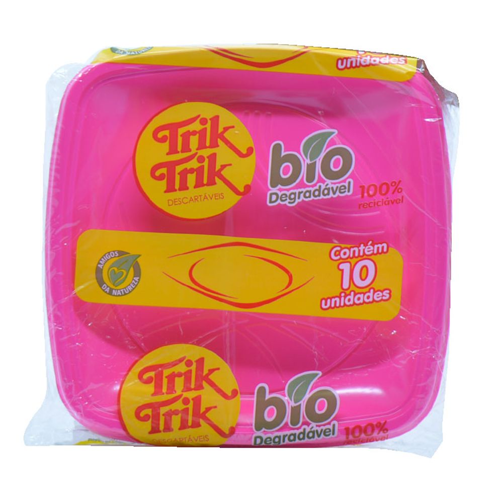 PRATO-QUADR-BIODEGRAD-TRIK-21CM-PINK