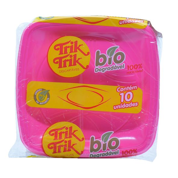 PRATO-QUADR-BIODEGRAD-TRIK-21CM-PINK