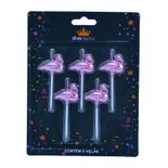 VELA-FLAMINGO-SILVER-METALIZADA-ROSA