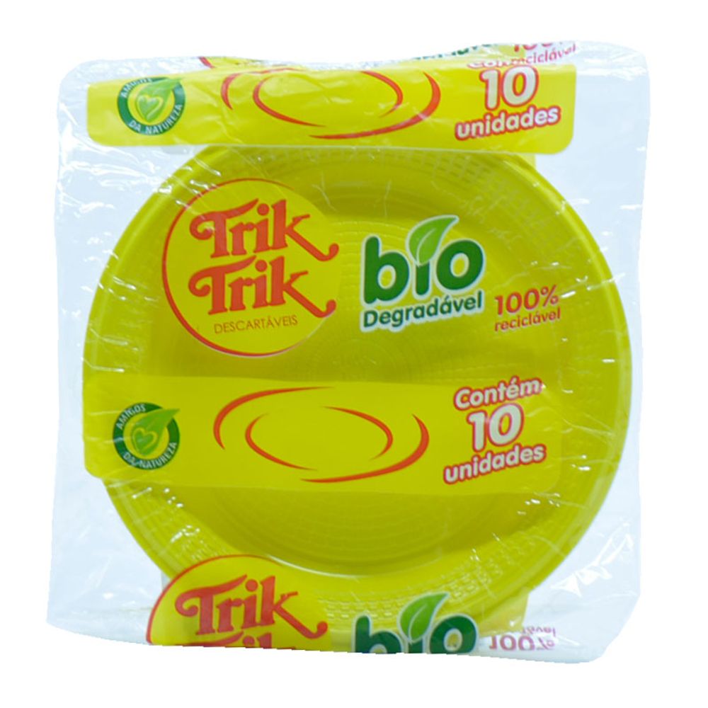PRATO-BIODEGRAD-TRIK-18CM-AM-10UN