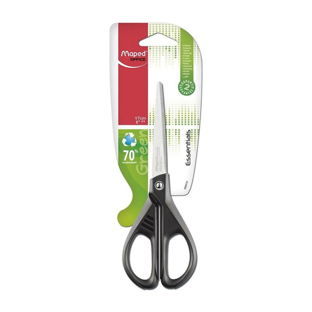TESOURA-17CM-ESSENTIALS-GREEN-MAPED-1UN