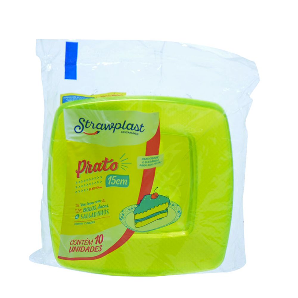 PRATO-QUADRAD-STRAW-VERDE-NEON-15CM