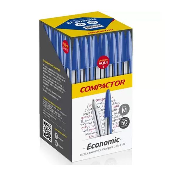 CANETA-ESFER-ECONOM-AZUL-COMPACTOR-50UN
