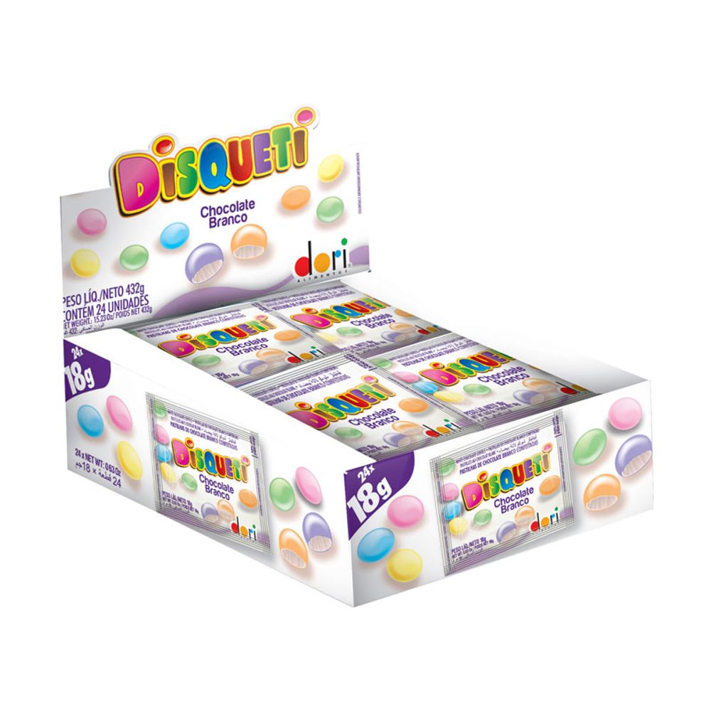 CHOC-DISQUETI-CHOCOL-BRANCO-CONF-24X18G