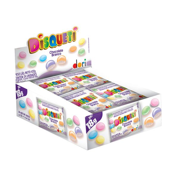 CHOC-DISQUETI-CHOCOL-BRANCO-CONF-24X18G