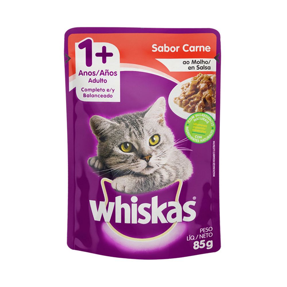 RACAO-WHISKAS-SCH-AD-CARNE-85G