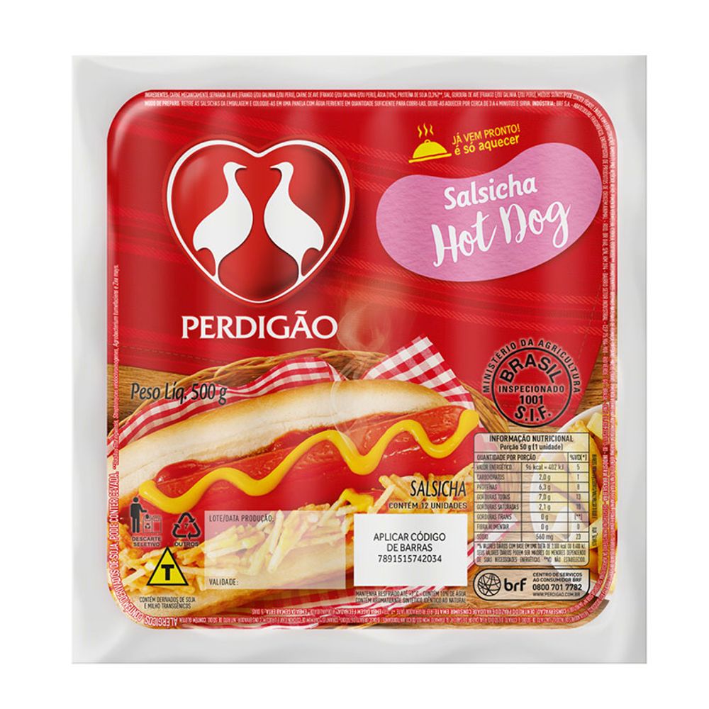 SALSICHA-HOT-DOG-PERDIGAO-500G
