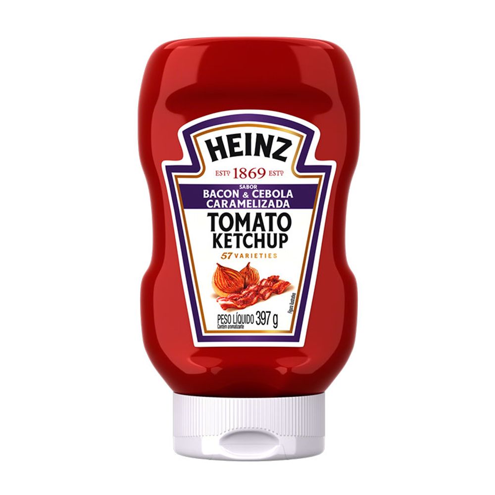 Ketchup Heinz Bacon e Cebola 397g Azul Atacarejo