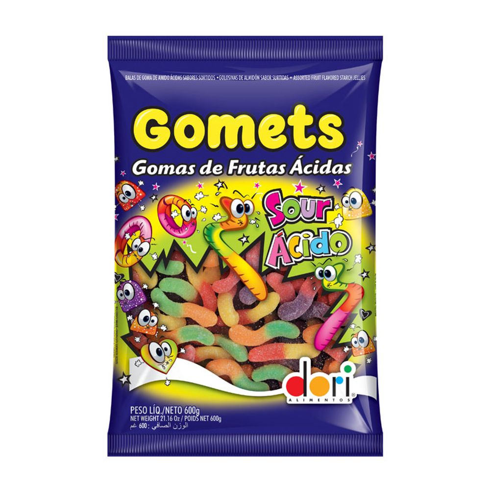 GOMA-GOMETS-DORI-MINHOCA-FRUTAS-600G