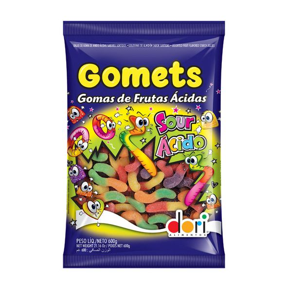 GOMA-GOMETS-DORI-MINHOCA-FRUTAS-600G