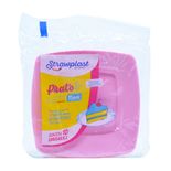 PRATO-QUADRAD-STRAW-ROSA-15CM