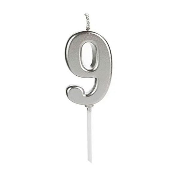 Vela-Pick-Silver-Nmero-9-Prata