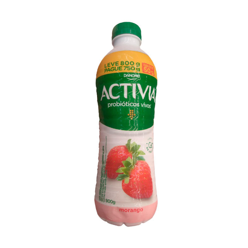 Iogurte Activia Líquido Morango Danone 750g+50g