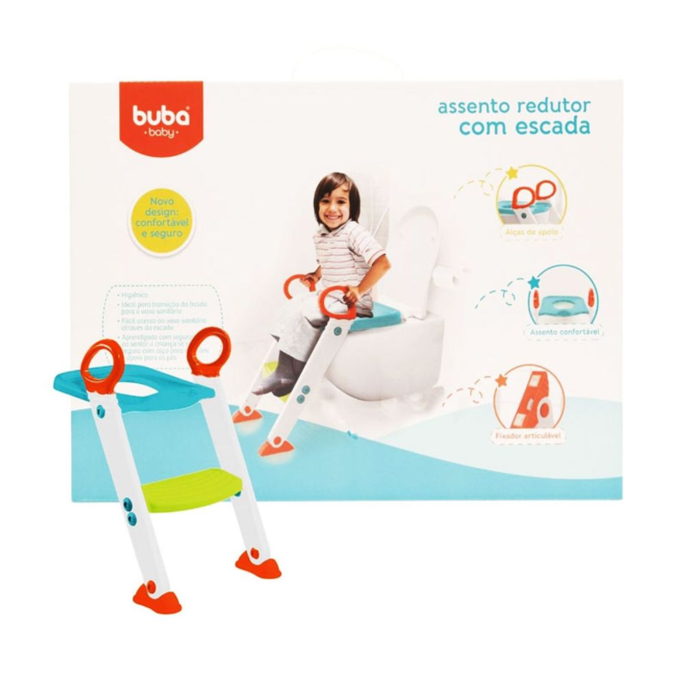 Assento Redutor com Escada Azul Buba - Azul Atacarejo