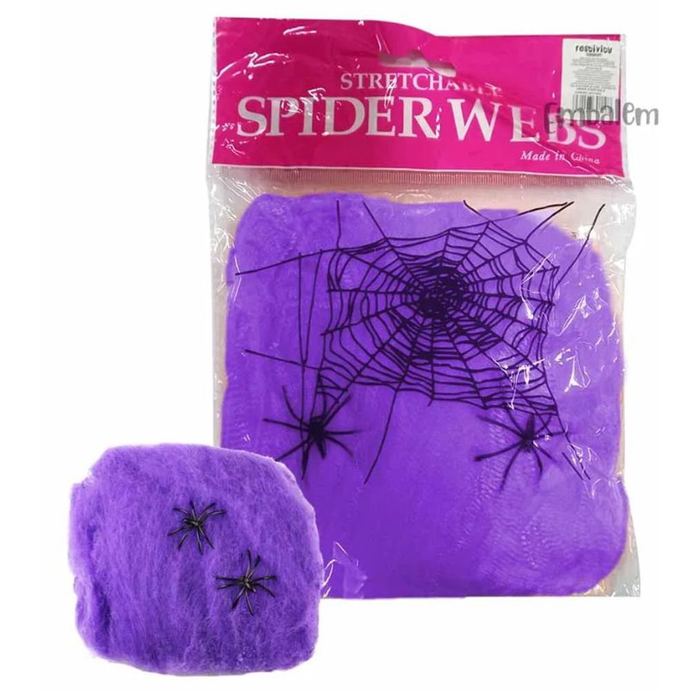 Teia-de-Aranha-Para-decoracao-Halloween-Roxa