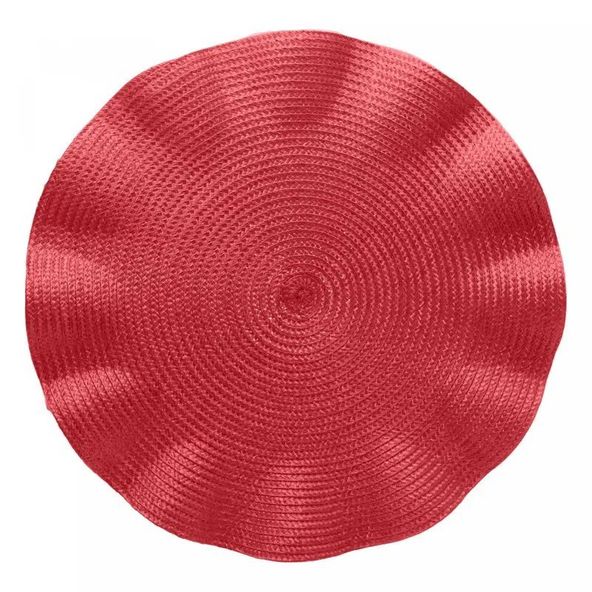 Lugar-Americano-de-Poliester-Babado-Vermelho-38cm