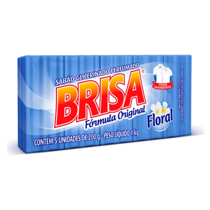 Sabão em Pedaço Brisa Floral Pacote com 5x180g
