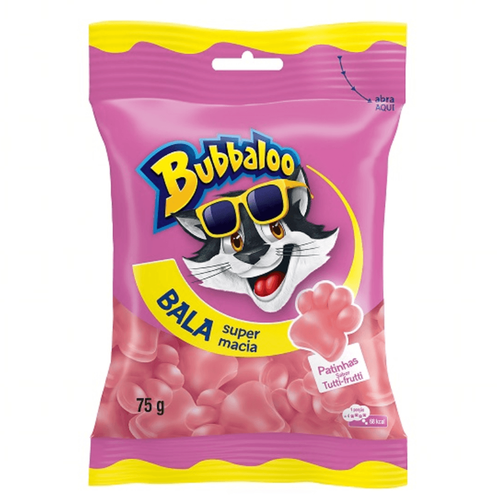 Bala-Tutti-Frutti-Patinhas-Bubbaloo-Pacote-75g