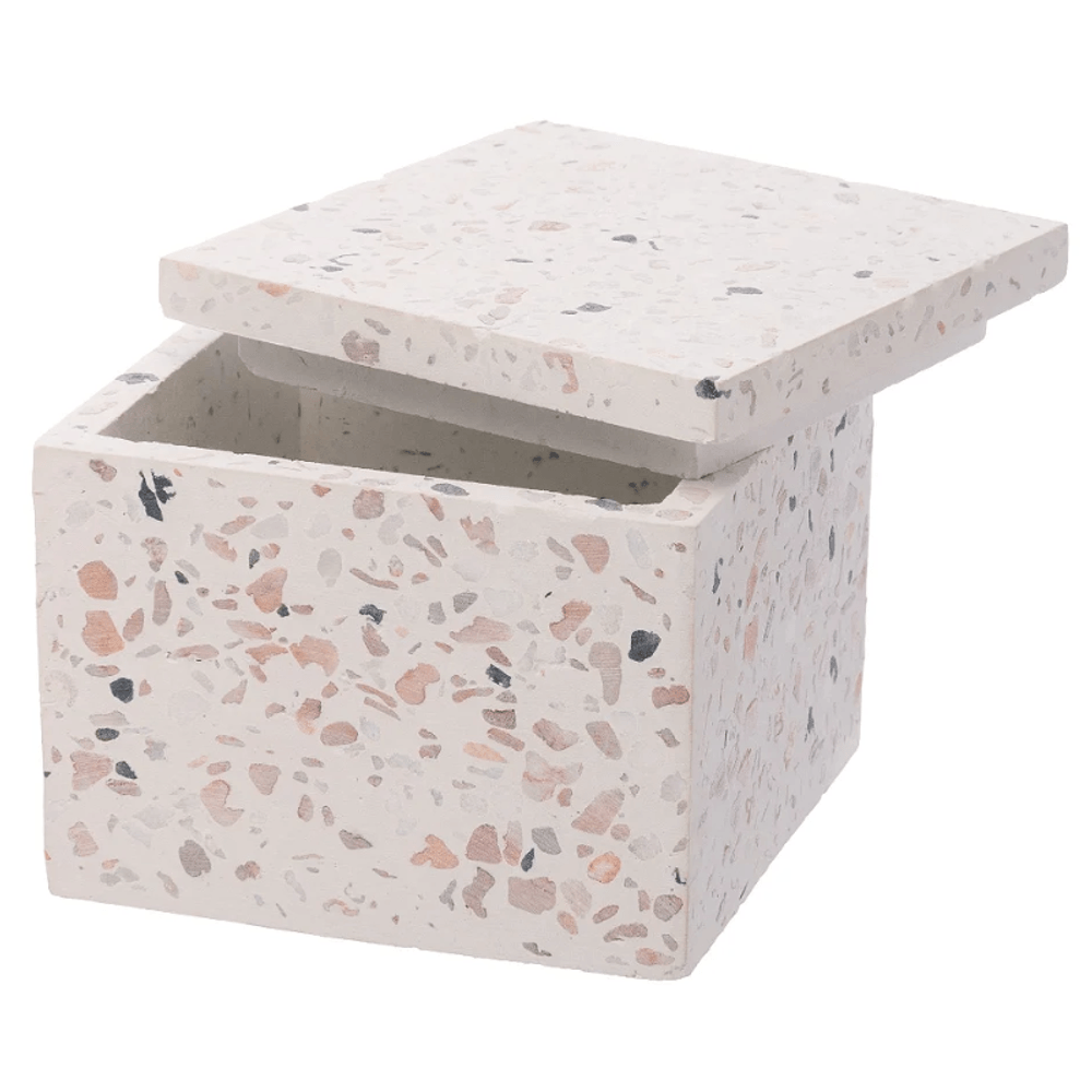 Organizador-Quadrado-de-Marmore-Terrazo-Branco-6cm
