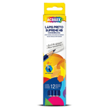 Lapis-preto-supreme-HB-acrilex-Com-borracha-caixa-Com-12un