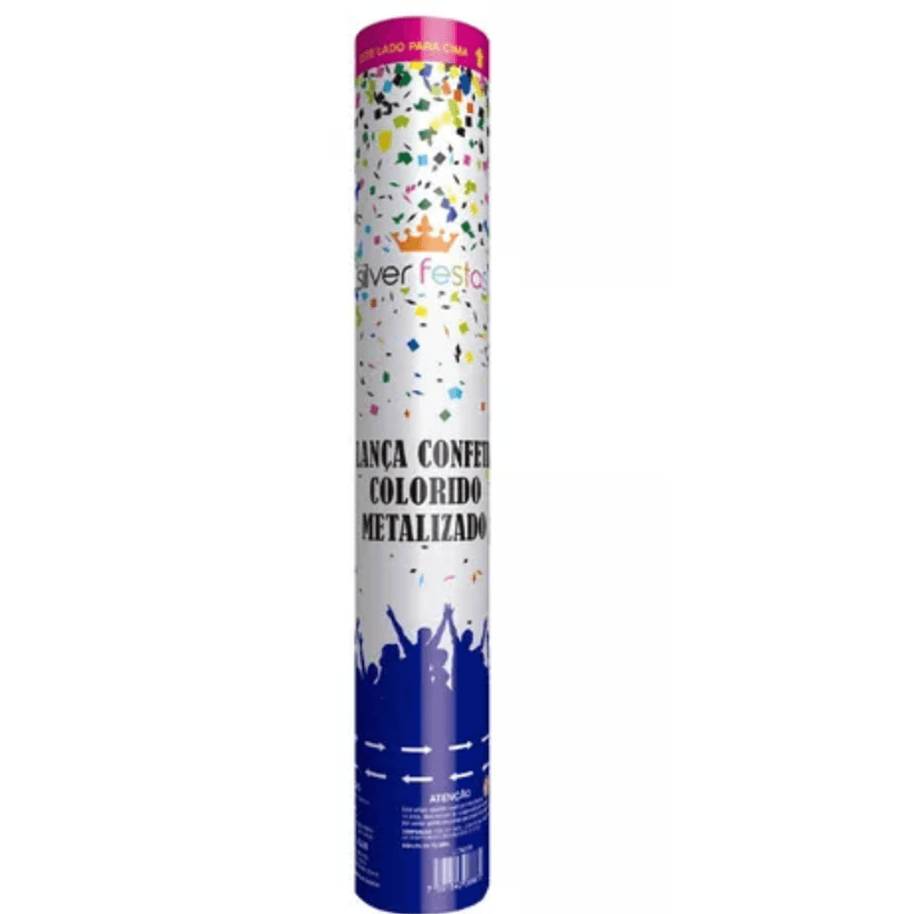 Lanca-Confetes-Festa-Colorido-Metalizado-Silver-Plastic-30cm