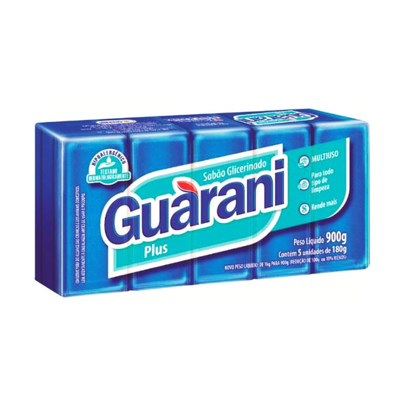 Sabão em Pedaço Guarani Azul Pacote com 5x180g