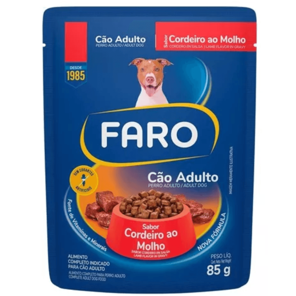 Racao-Faro-Caes-Adultos-Cordeiro-ao-Molho-Sache-85