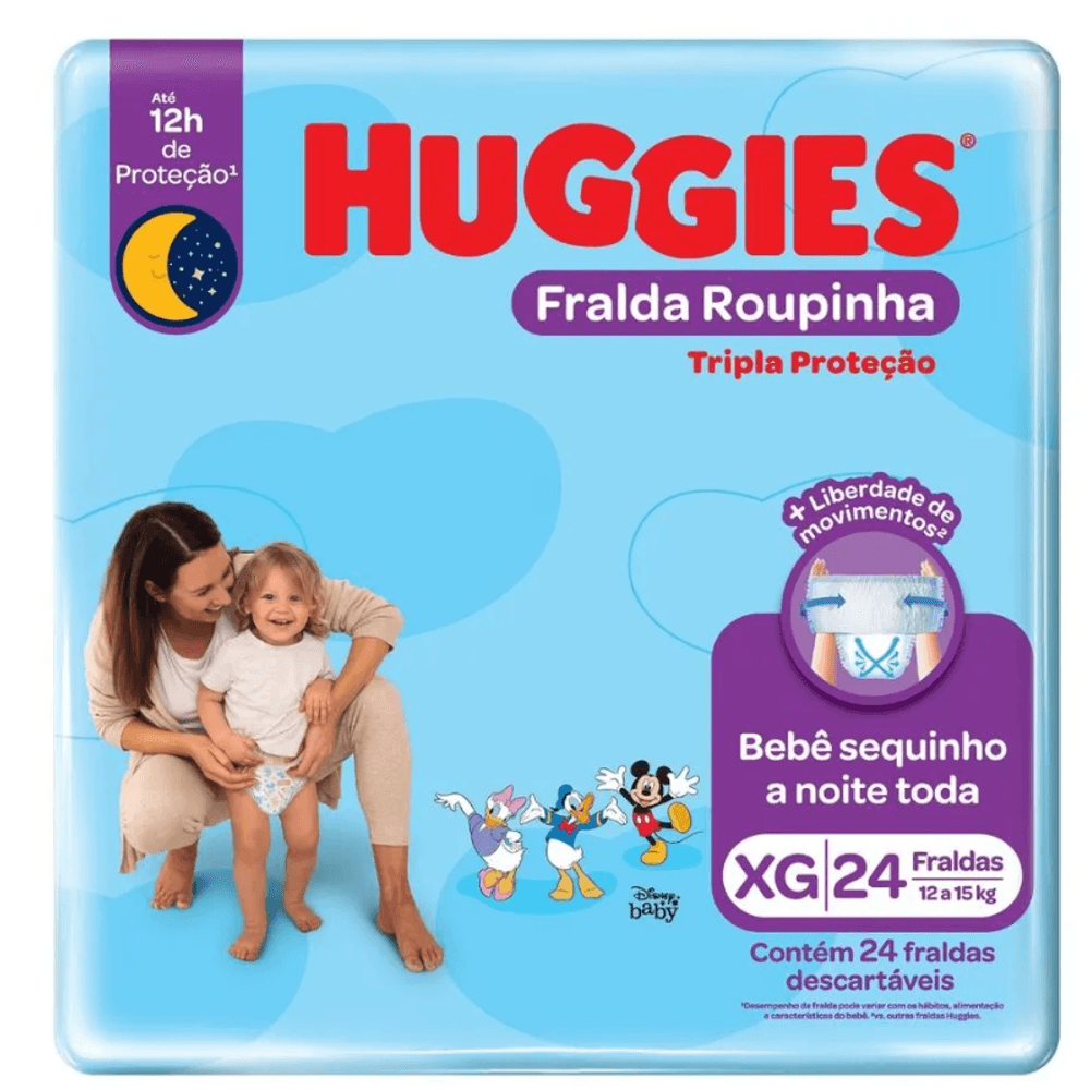 Fralda-Descartavel--Huggies-Tripla-Protecao-Roupinha-XG-24un