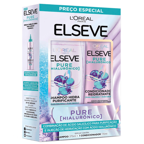 Shampoo-375ml-Condicionador-170ml-Elseve-Pure-Hialuronico