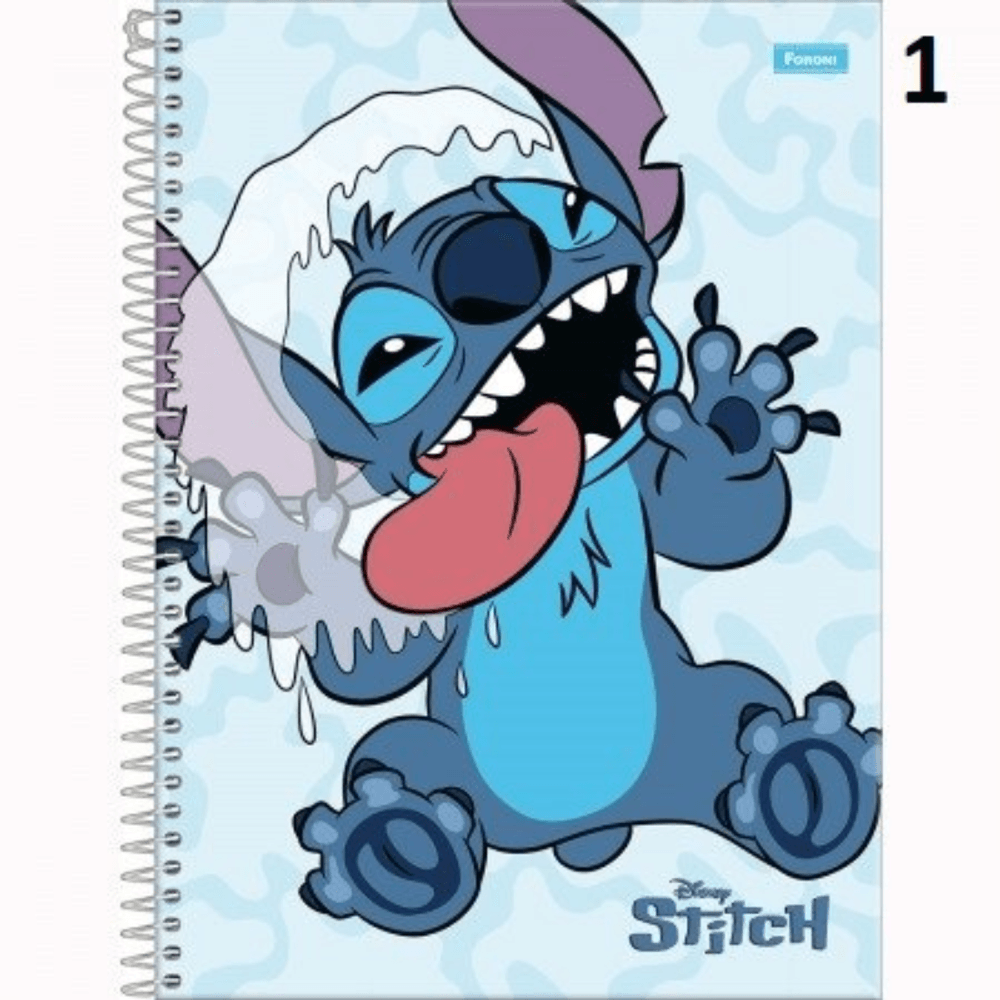 Caderno-Universitario-Stitch-160F-10-Materias-Foroni